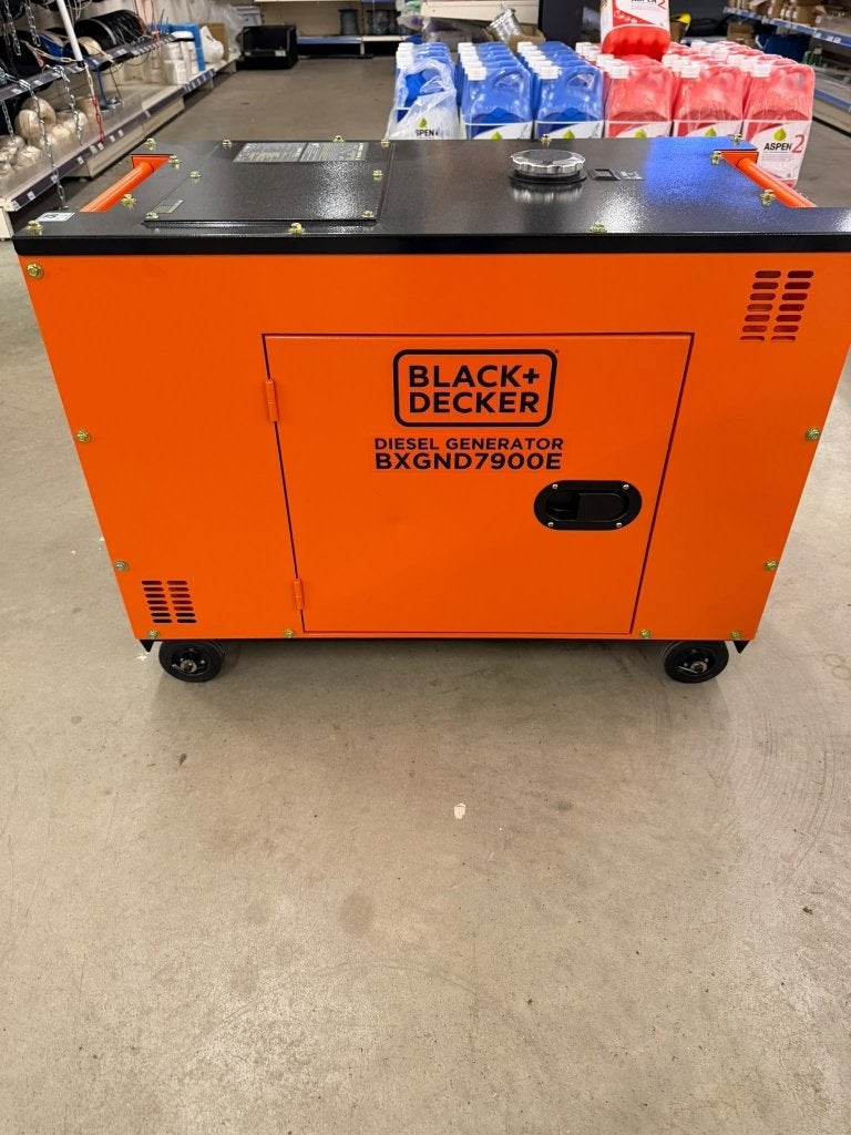 Black+Decker diesel generator 8 kVA | ATS | 230/400V, Ophalen, Elektrisch startend, Dieselolie, Nieuw