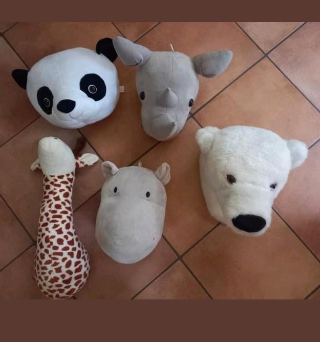 Leuke dierenkoppen ter decoratie, Ophalen of Verzenden, Gebruikt