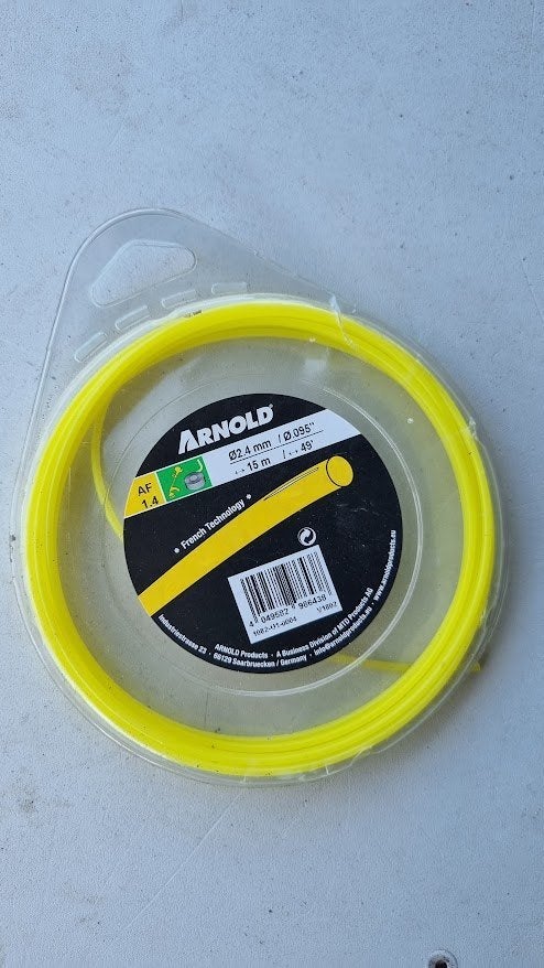 Arnold Trimmerdraad 2.4mm  grastrimmer, Ophalen of Verzenden, Nieuw, Elektrisch, Arnold