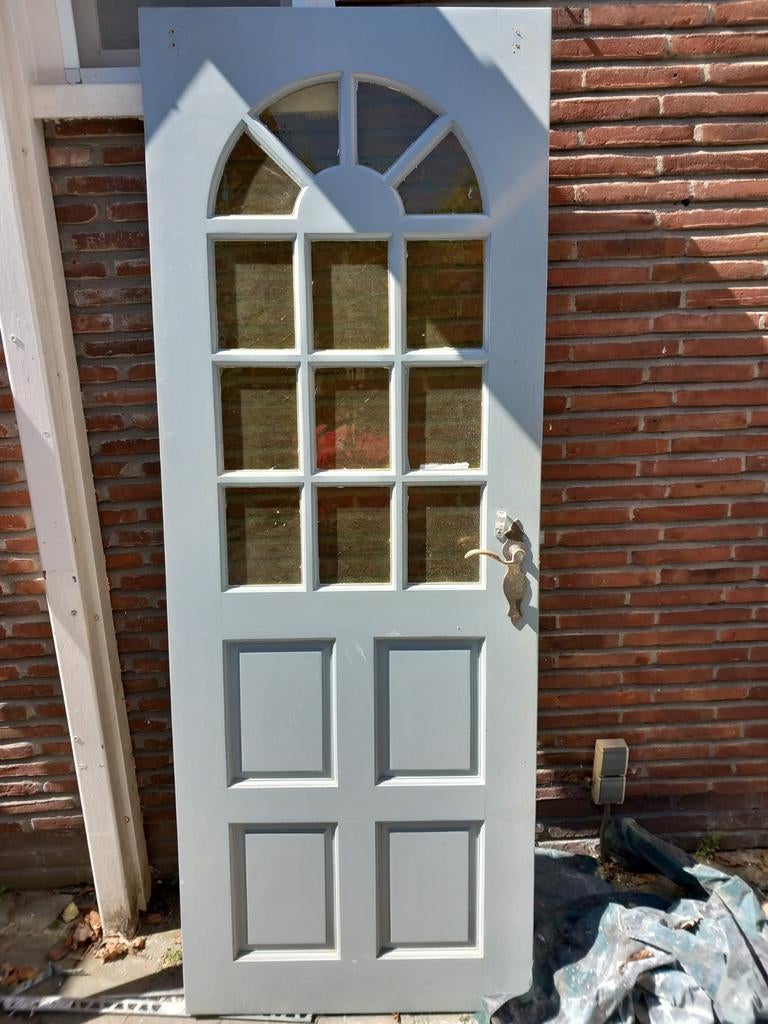 Binnendeur 73x198cm met glas, gratis af te halen, Doe-het-zelf en Verbouw, Deuren en Horren, Ophalen, Gebruikt, Minder dan 80 cm