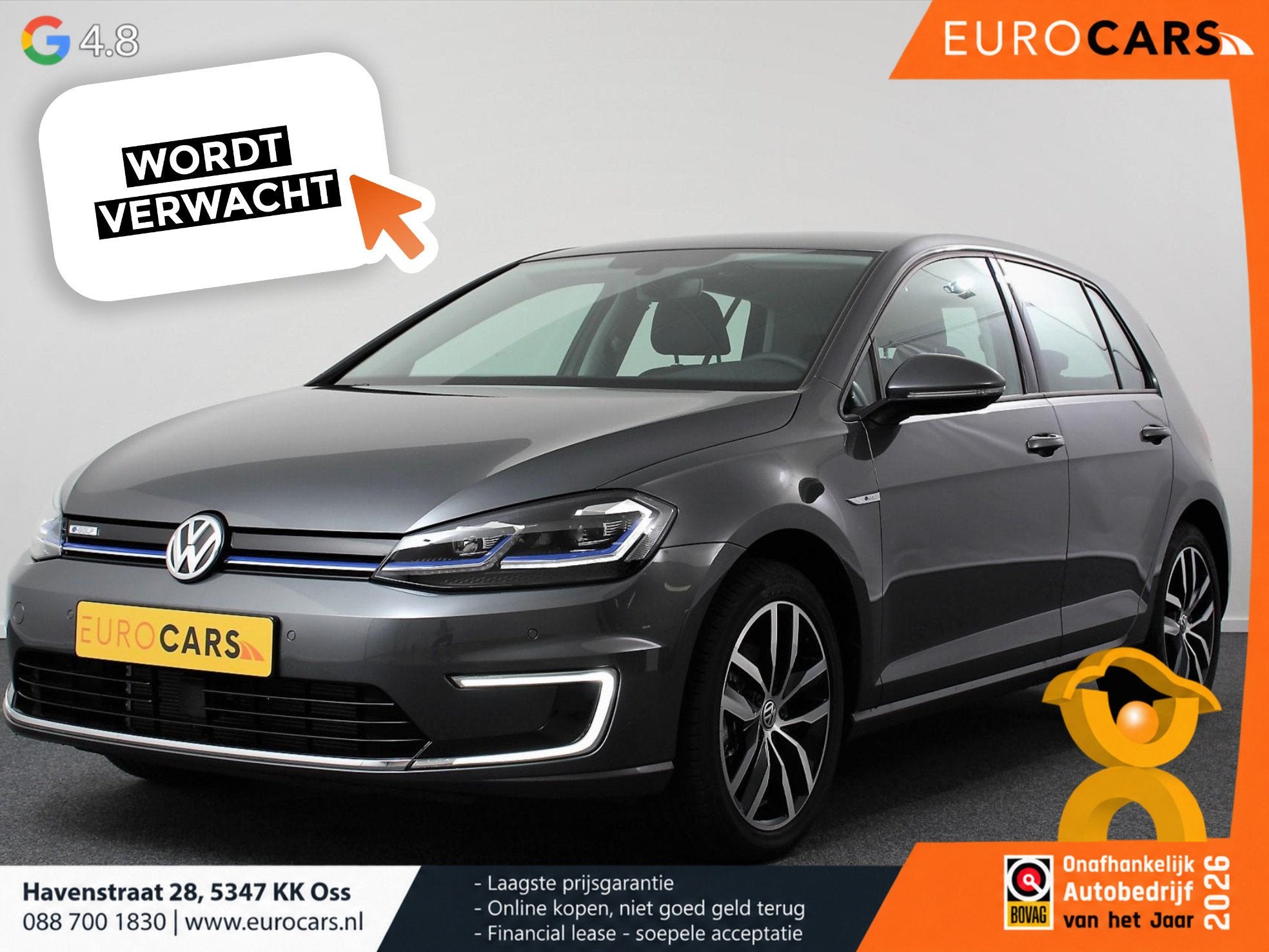 Volkswagen e-Golf Edition Navigatie SOH 90,5% Climate contro, Auto's, Gebruikt, 231 km, 1515 kg, Te koop