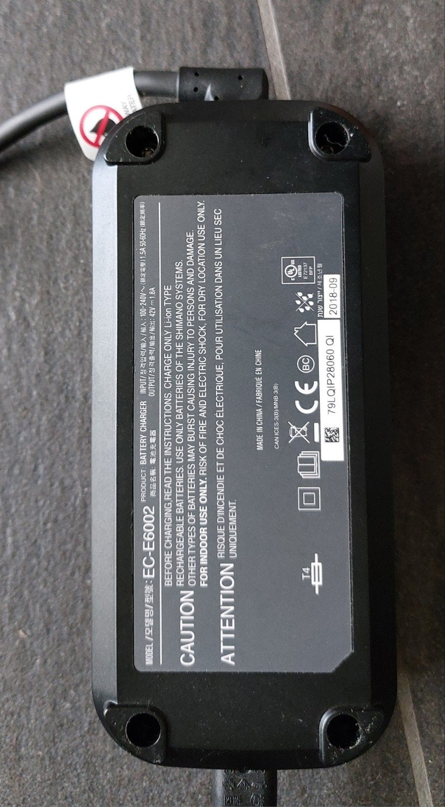 Shimano acculader voor Stella Livorno fiets, Ophalen