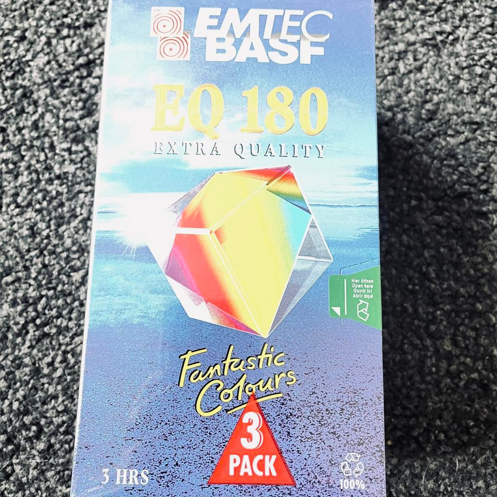 Nieuw in folie 6 videobanden 180 min per band TDK en BASF, Ophalen of Verzenden, Nieuw in verpakking