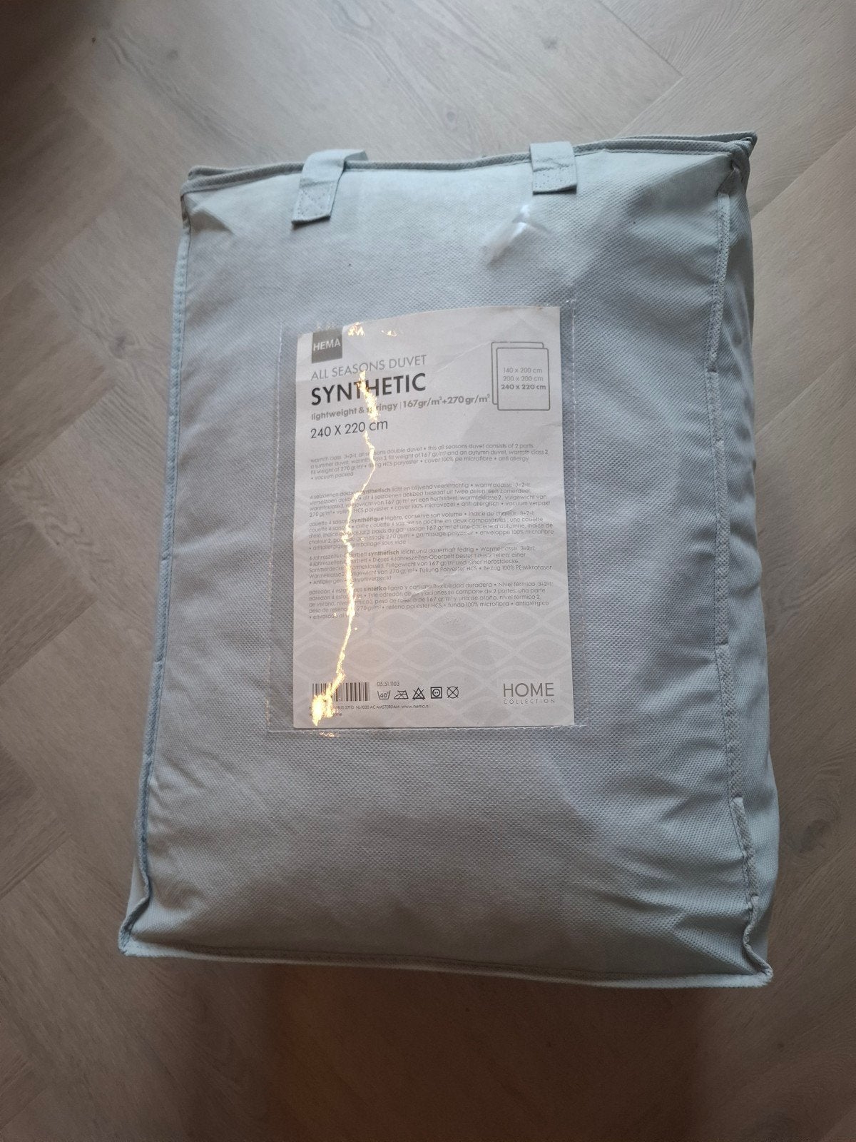 HEMA All Seasons Synthetisch Dekbed 240x220 cm, Wit, Tweepersoons, Ophalen of Verzenden, Deken of Dekbed