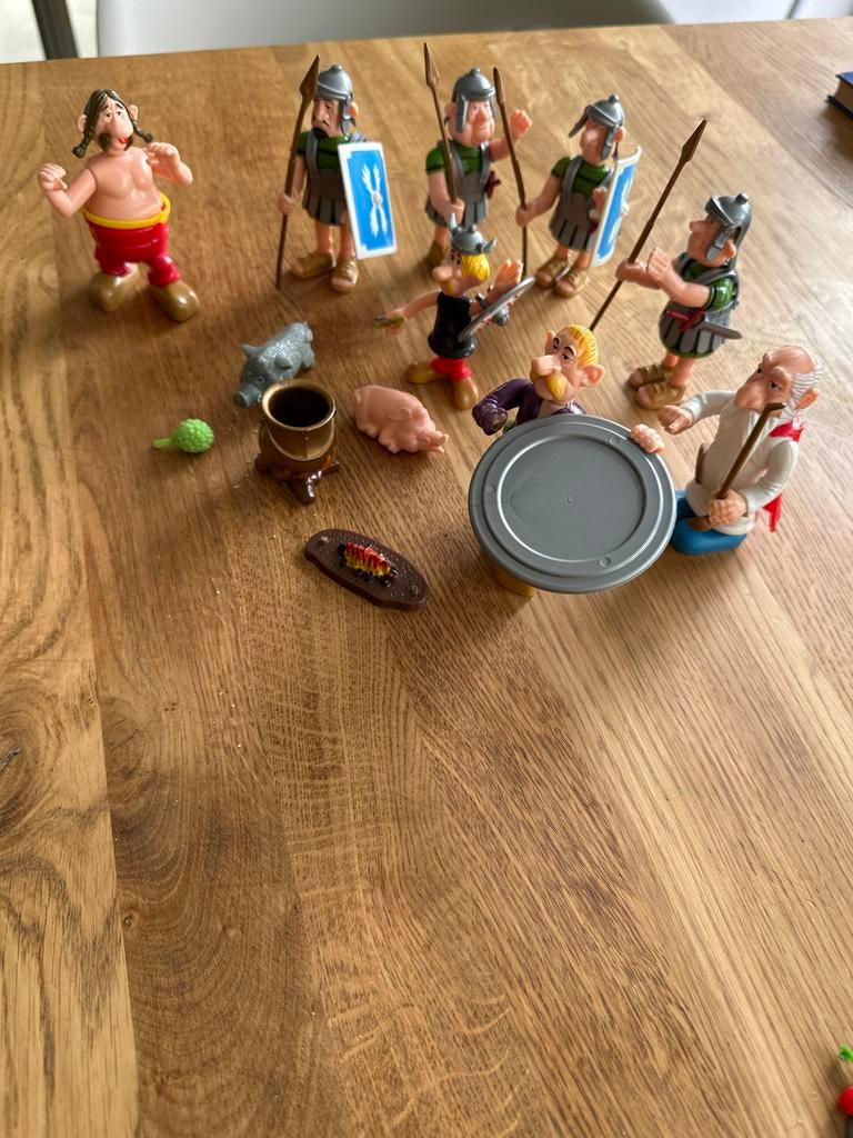 Asterix en Obelix speelfiguren set met accessoires, Ophalen, Gebruikt