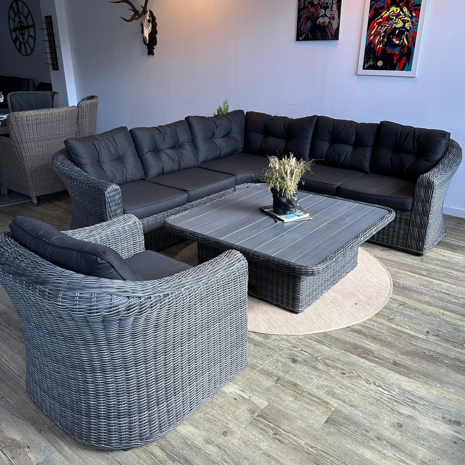 Tambohuse Loungeset / Tuinset + Stoel – Verstelbare Tafel