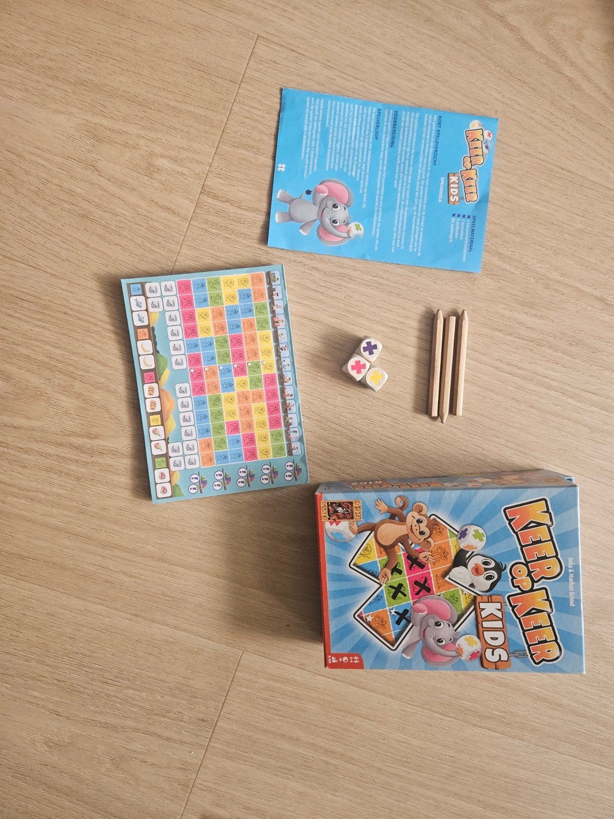 Keer op Keer Kids dobbelspel - Zo goed als nieuw, Een of twee spelers, Ophalen, Gebruikt, Reisspel