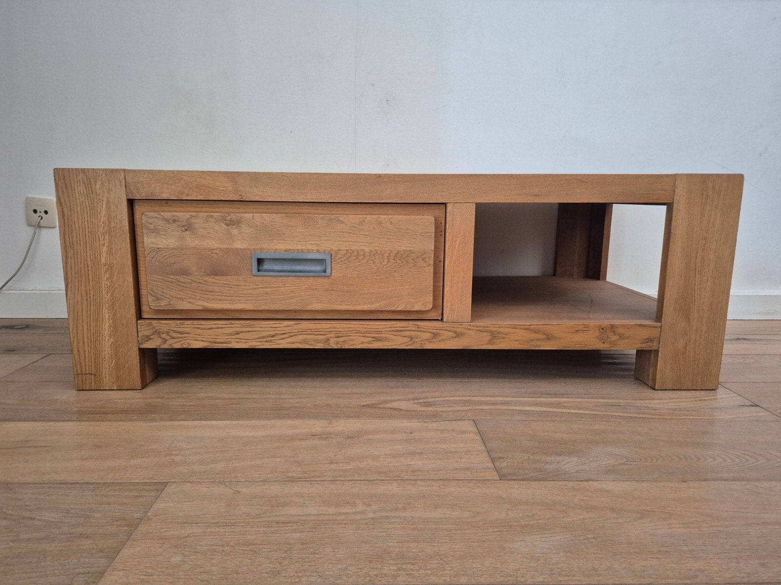Salontafel eiken, Ophalen, Gebruikt, 100 tot 150 cm, Eikenhout