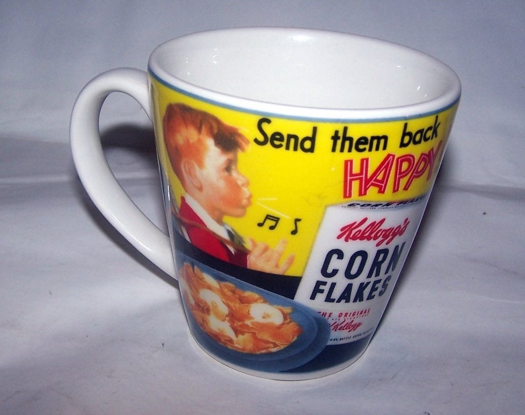 Vintage Kellogg's Corn Flakes Mok - Zo goed als nieuw., Overige merken, Keramiek, Vintage, Zo goed als nieuw