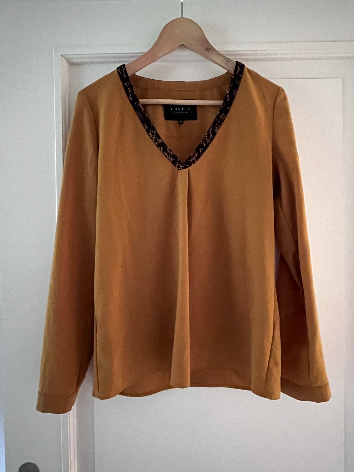 Costes blouse met kant, maat 38, Ophalen of Verzenden, Zo goed als nieuw, Maat 38/40 (M), Geel