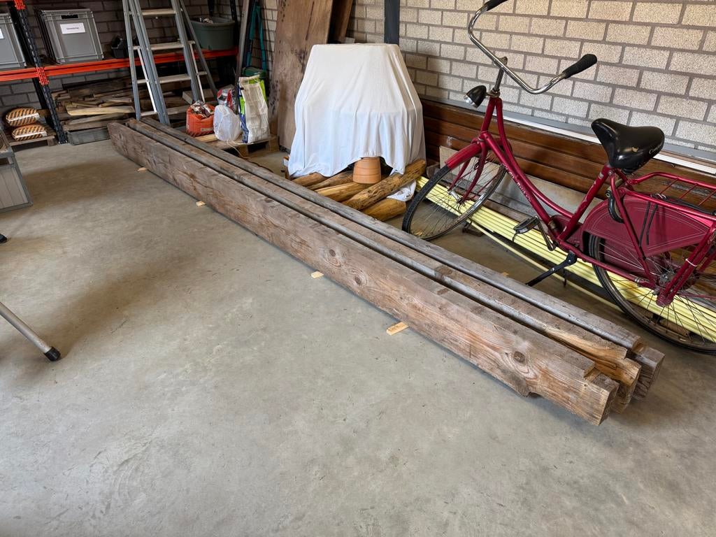 Gebruikte balken gordingen 70x250x4500mm, Ophalen, Gebruikt, Balk, Overige houtsoorten