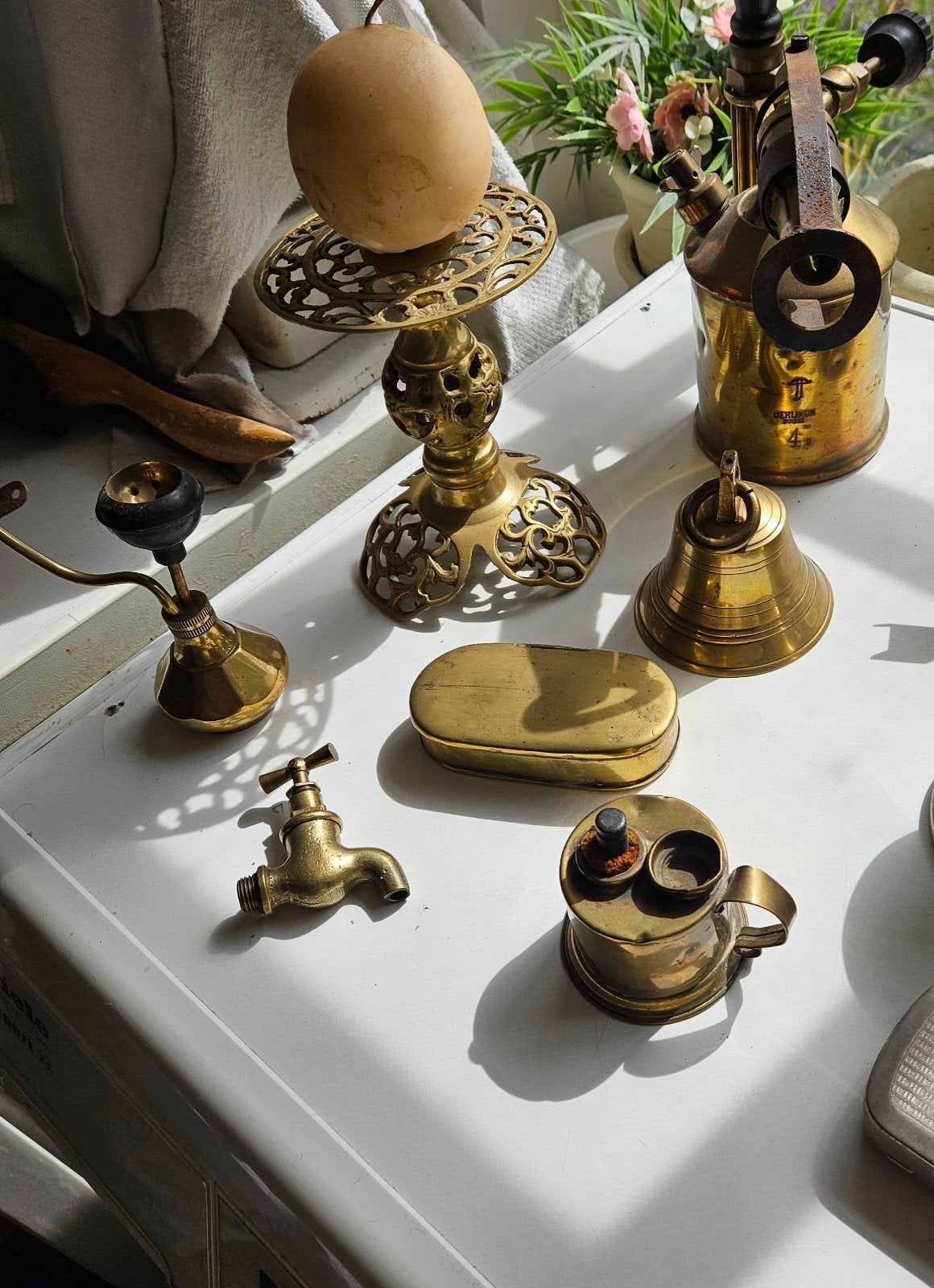 Koperen brander is ook los te koop., Antiek en Kunst, Ophalen of Verzenden, Koper of Brons