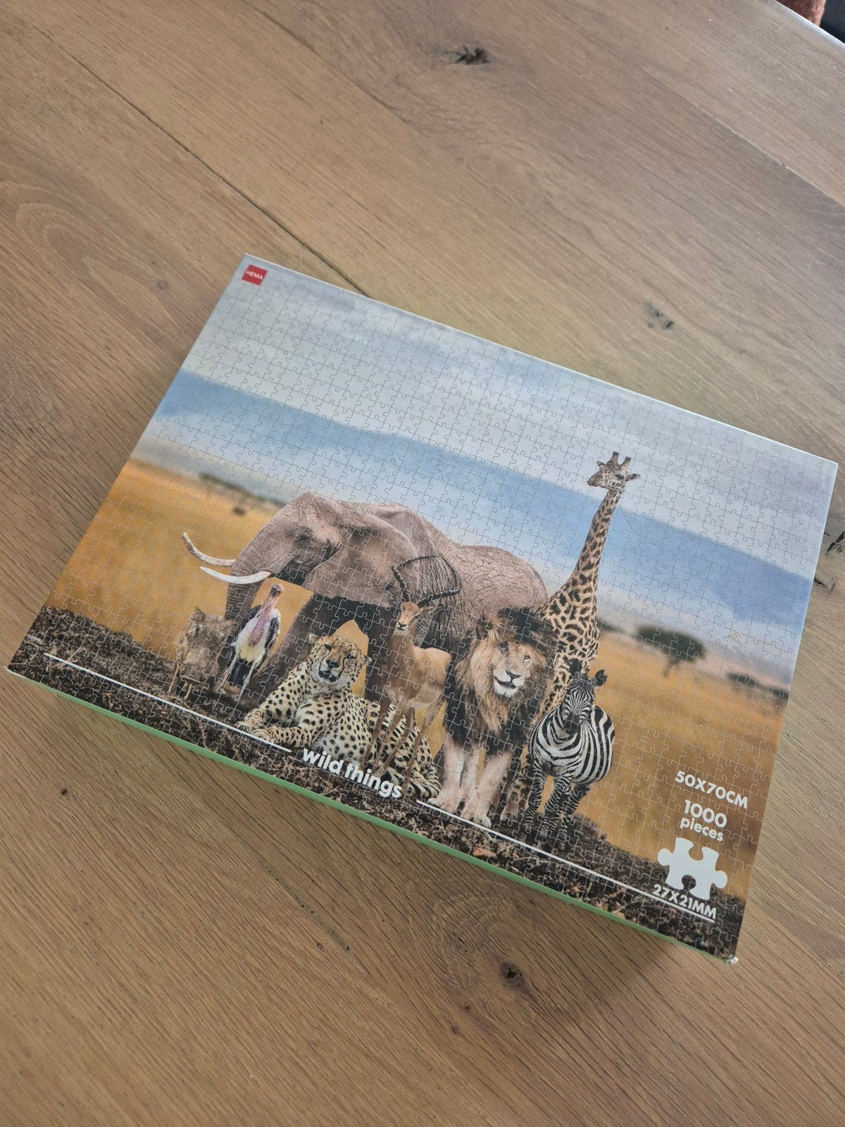 Hema Wild Things Legpuzzel 1000 stukjes, Hobby en Vrije tijd, Denksport en Puzzels, Ophalen of Verzenden, 500 t/m 1500 stukjes