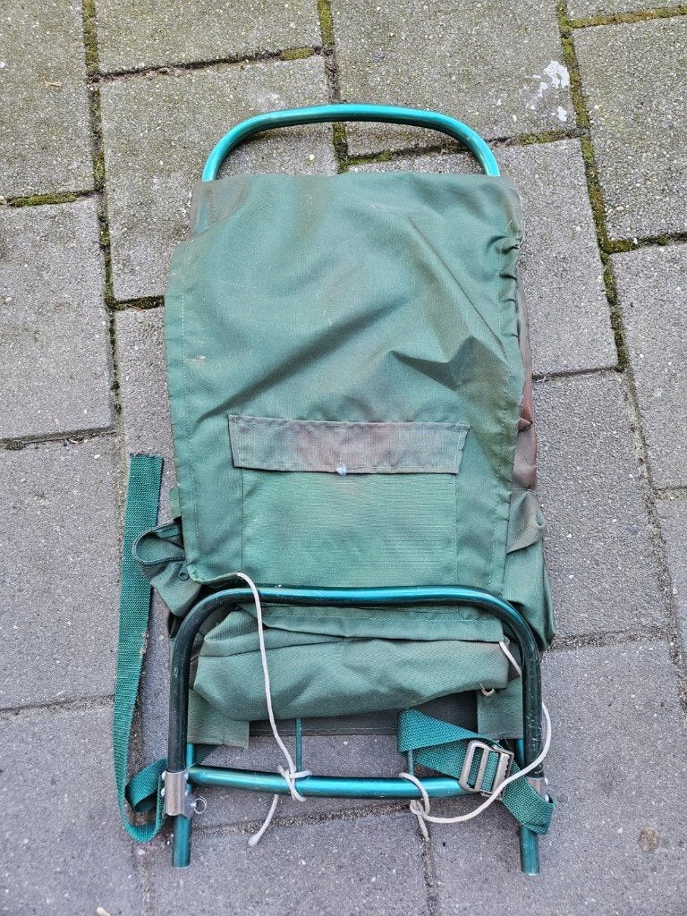 Vintage backpack / rugzak met stalen frame, 40 cm of meer, Gebruikt, Trekking, 60 cm of meer