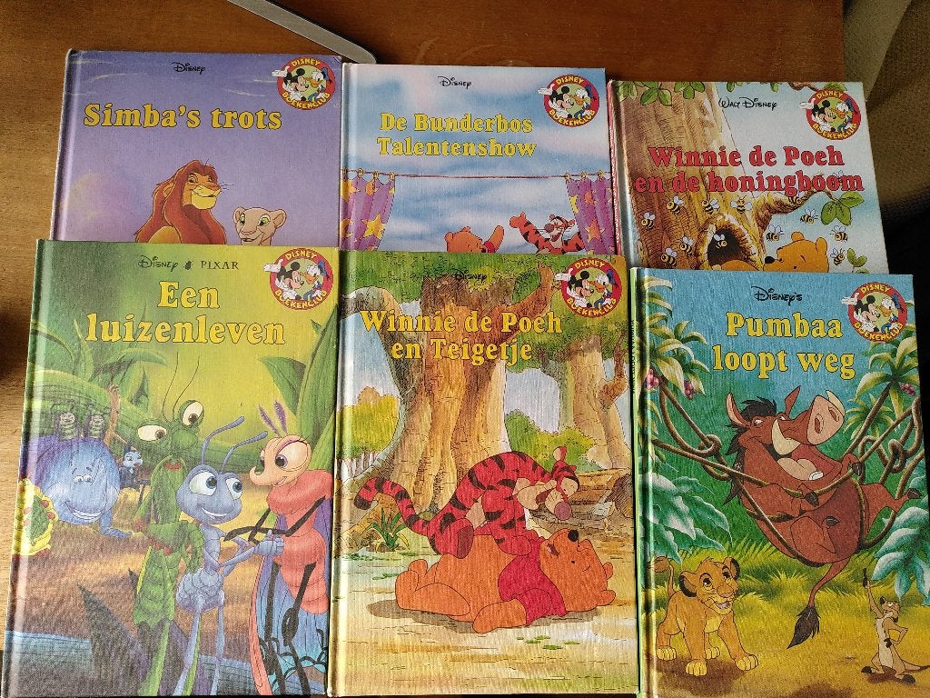 Disneyboekclub: 6 boeken, Gelezen, Fictie algemeen, Diverse auteurs, Ophalen of Verzenden