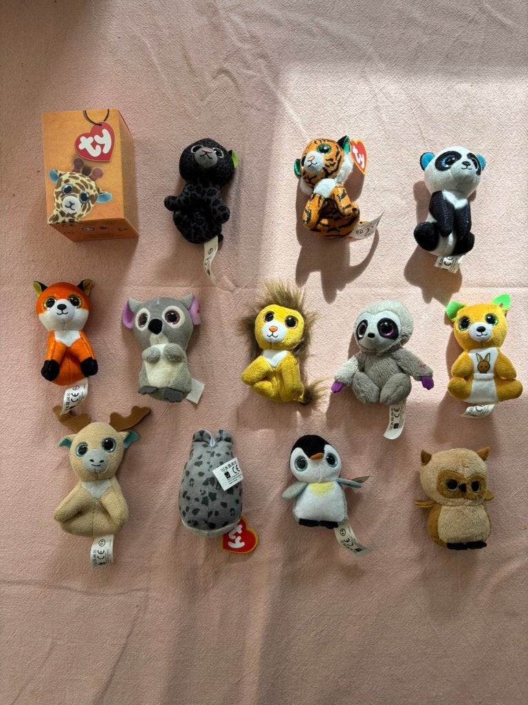 Ty beanie boos safari knuffels diverse dieren 2017 en 2021!, Overige karakters, Overige typen, Ophalen of Verzenden, Zo goed als nieuw