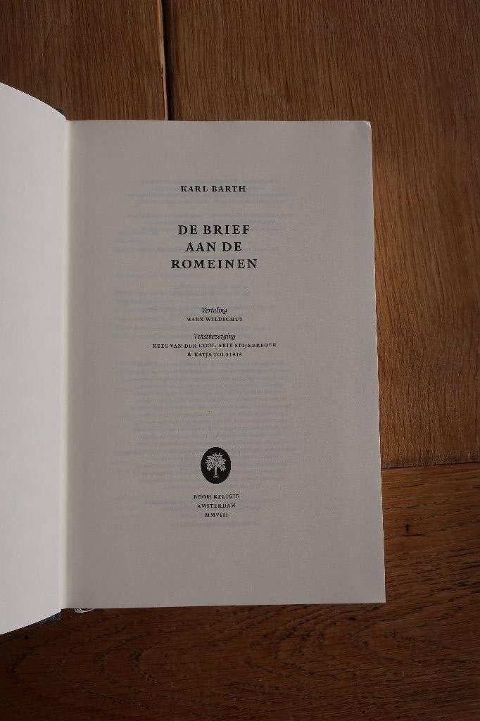 Brief aan de Romeinen Auteur Karl Barth, Ophalen of Verzenden, Zo goed als nieuw, Christendom | Protestants