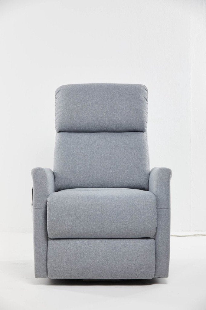 Grijze relax fauteuil, Ophalen, 75 tot 100 cm, Zo goed als nieuw, Stof
