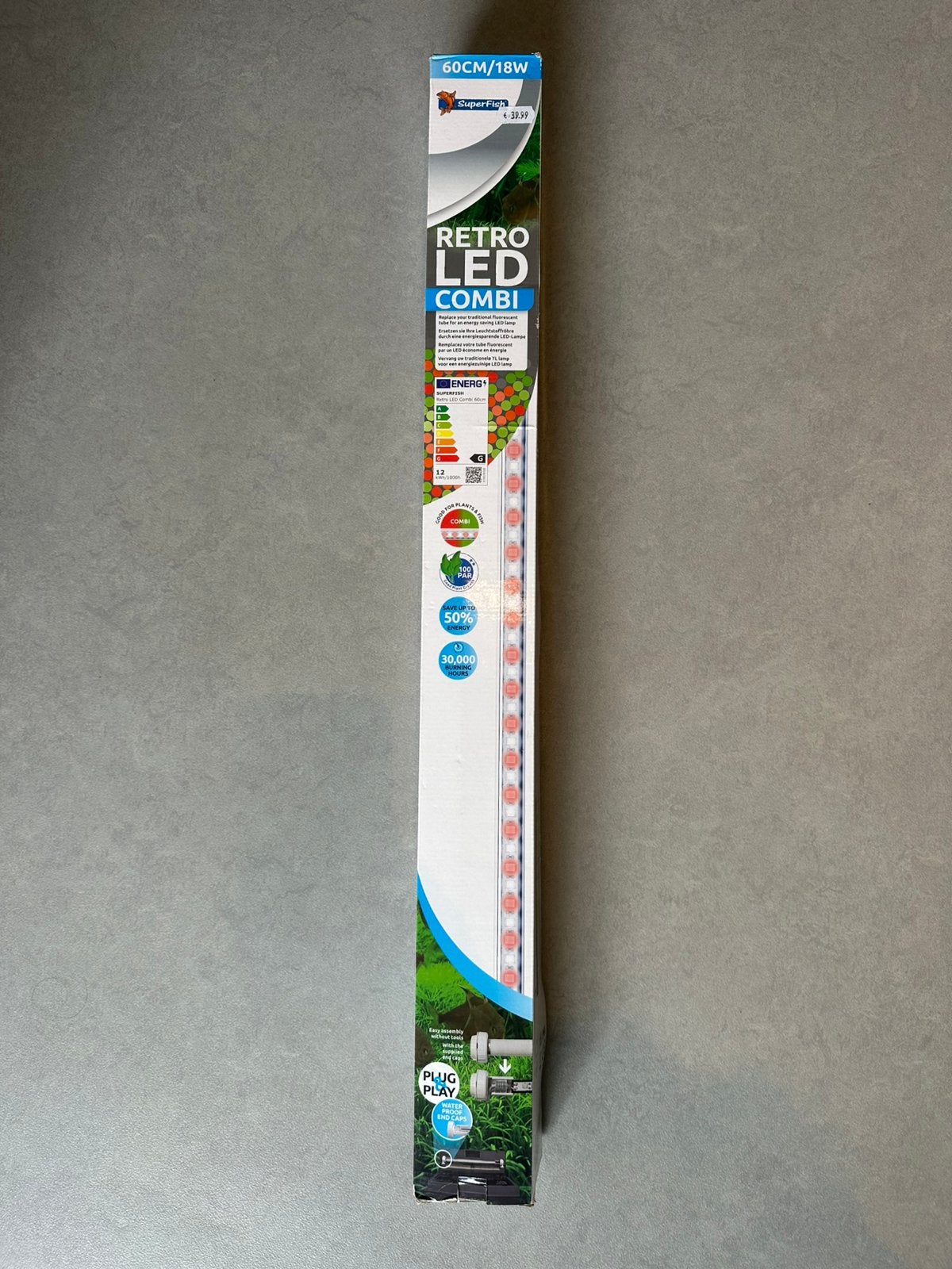 Superfish aquariumlamp - 60CM/18W Retro led Combi, Ophalen, Zo goed als nieuw, Verlichting of Verwarming, Superfish