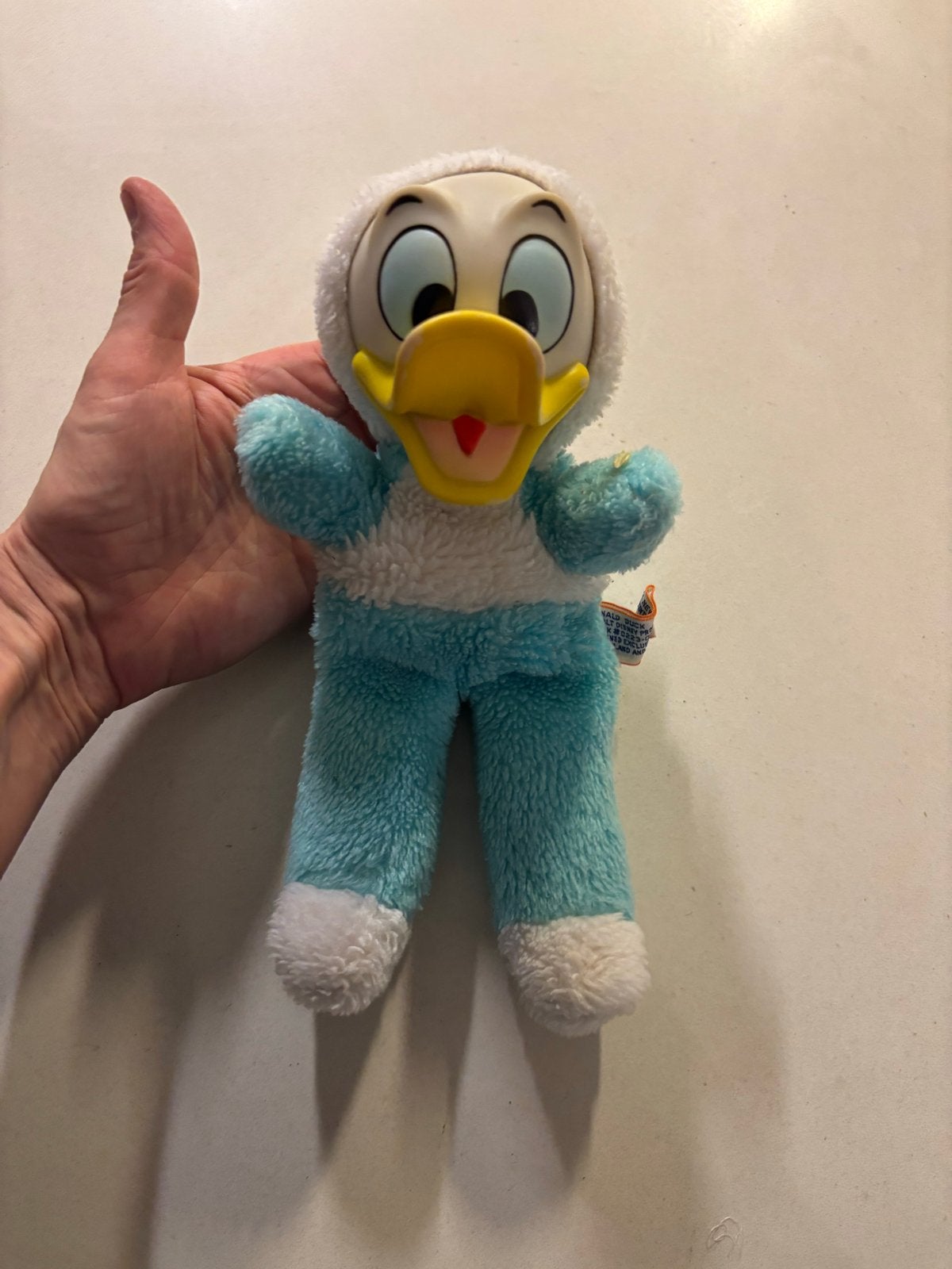 Vintage Walt Disney Donald Duck knuffel met rubberen gezicht, Kinderen en Baby's, Speelgoed | Knuffels en Pluche, Gebruikt, Disney