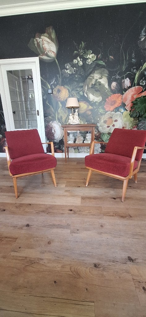 Antimott Fauteuil 2x  Wilhelm Knoll, Ophalen, Gebruikt, 75 tot 100 cm, Vintage Mid Century jaren 60