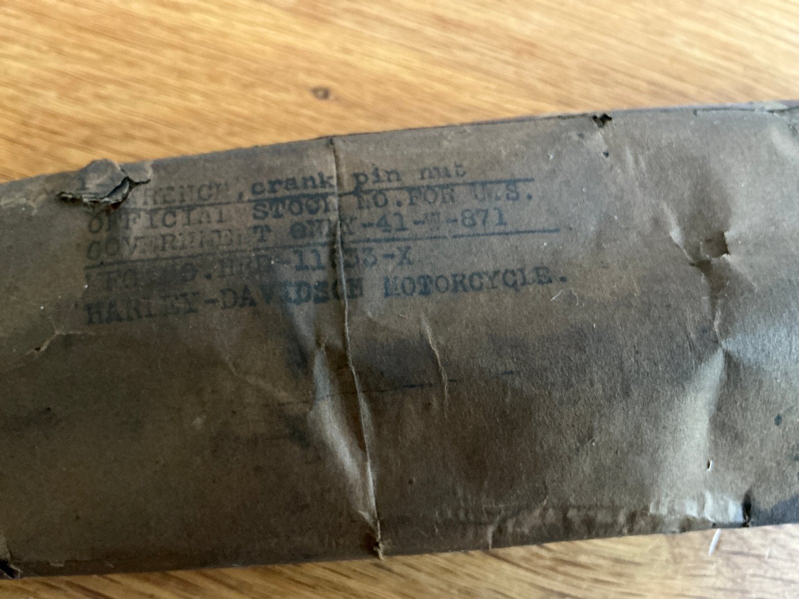 NOS harley crank pin & flywheel shaft nu wrench 11933-X, Motoren, Ophalen of Verzenden, Nieuw