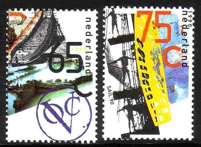 Nederland 1990 1453/1454  VOC & Sail, Postfris, Ophalen of Verzenden, Na 1940, Postfris