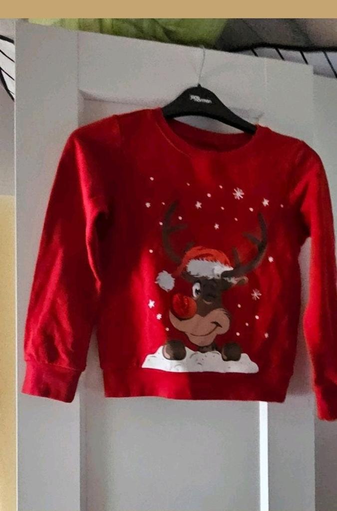Kerst trui Maat 128, Ophalen of Verzenden, Zo goed als nieuw, Jongen of Meisje, Trui of Vest