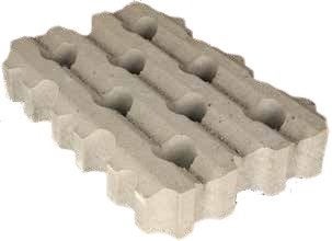 Grastegel 41x61x12cm beton