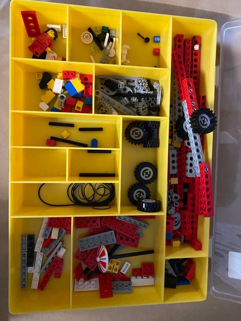 Vintage oude Lego in verdeel bakje 70 s 80 s, Ophalen of Verzenden, Gebruikt, Lego