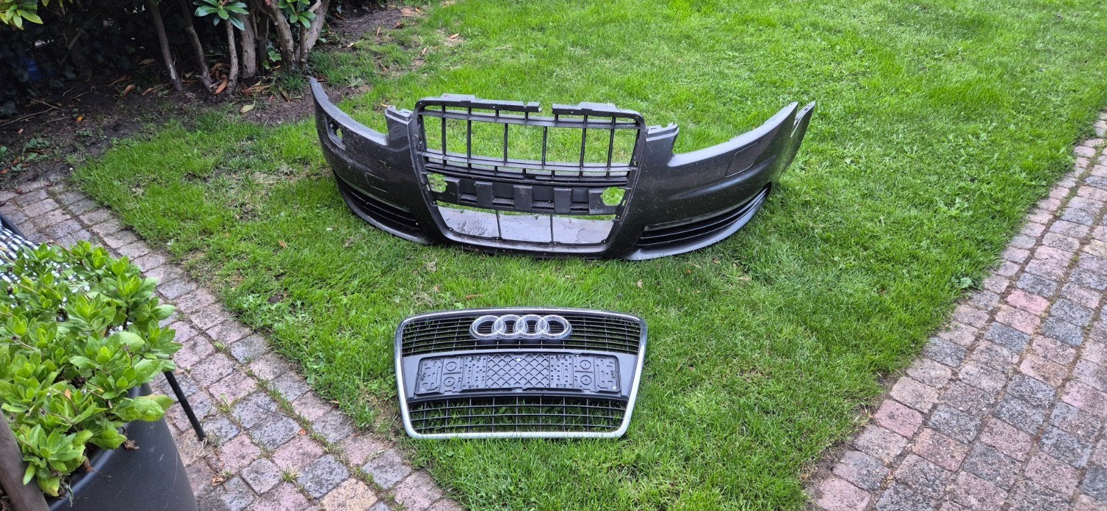 Audi S-line bumper A6 / S6 (C6) Voorbumper met grille en led, Ophalen, Gebruikt, Voor, Audi