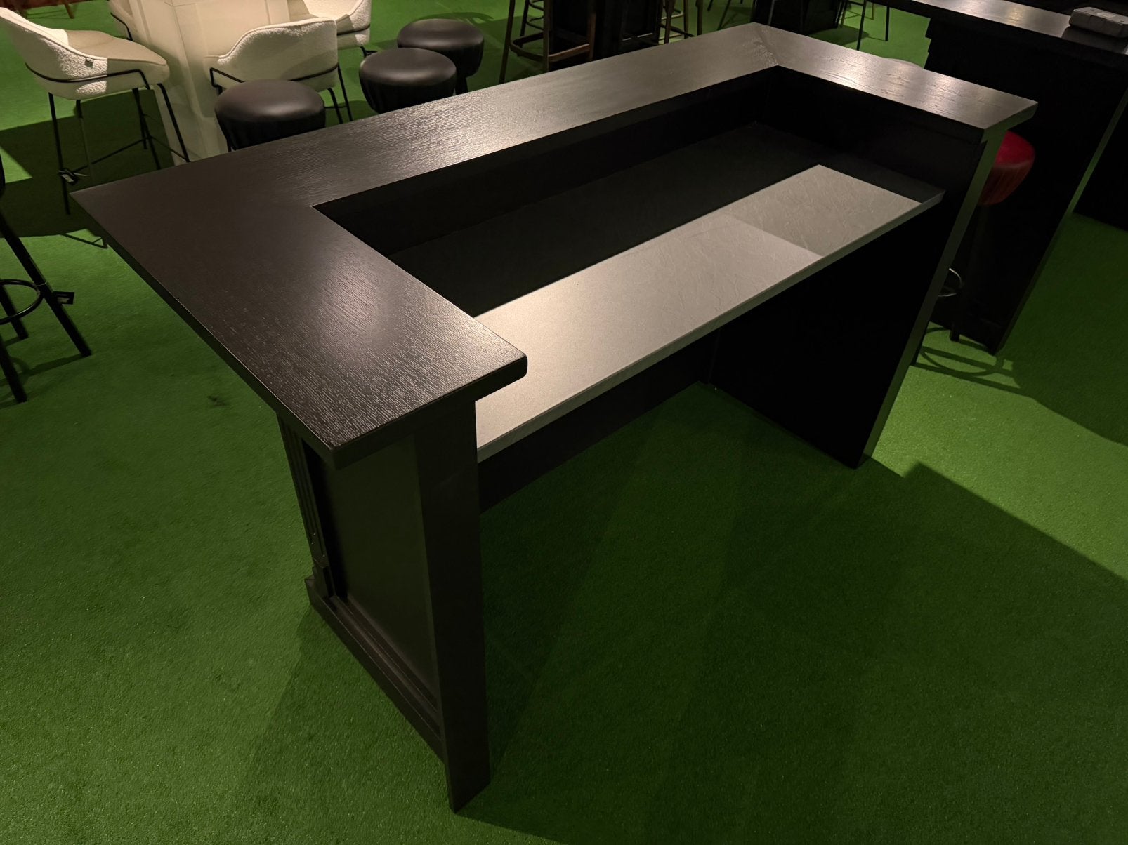 Zwarte bar / Bar toog / Mancave bar / Bar 2 meter, Ophalen, Info@123barren.nl, Nieuw, Open Einde 12, Musselkanaal