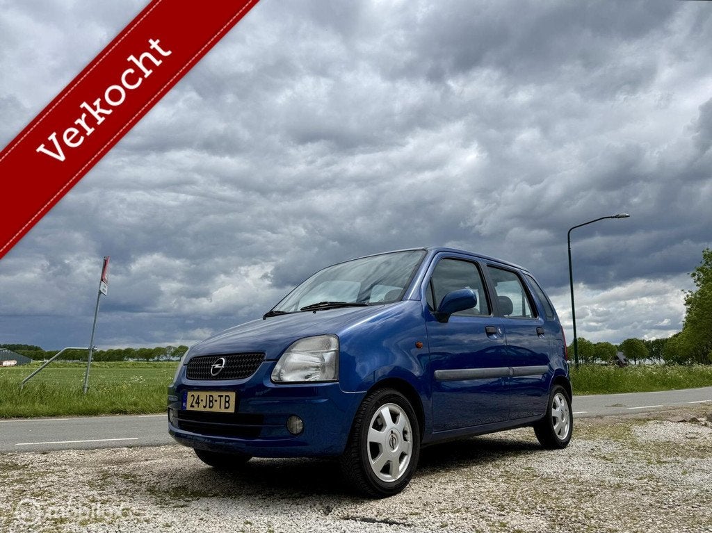 Opel Agila 1.2-16V Elegance, APK Juli 2027, Hoge Instap, NAP, Auto's, Voorwielaandrijving, Gebruikt, 31 €/maand, Blauw