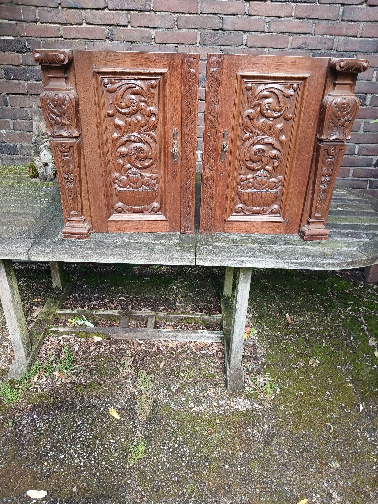 Eikenhouten paneeldeurtjes twee stuks, Ophalen of Verzenden