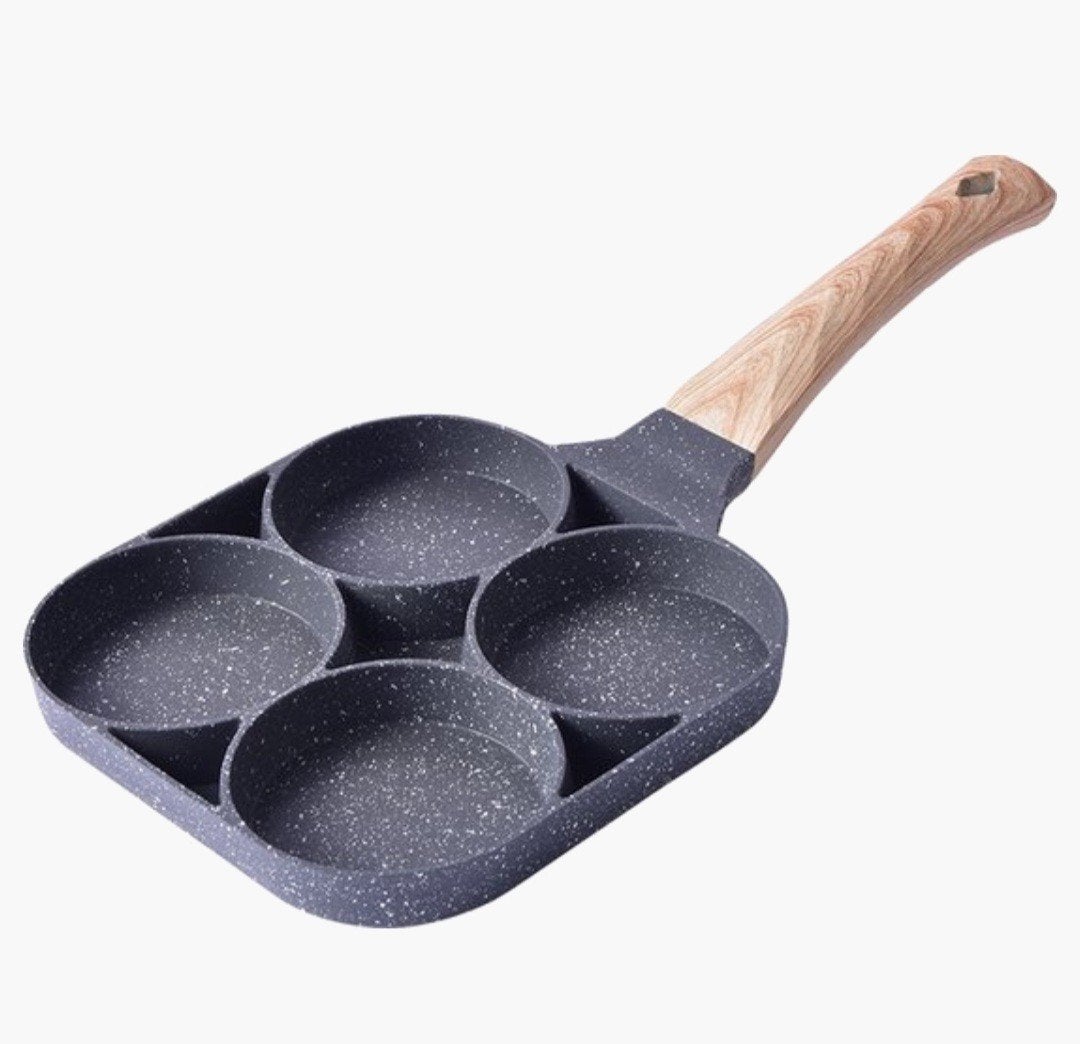 Pannenkoekenpan met 4 vormen - Antiaanbaklaag, Huis en Inrichting, Keuken | Potten en Pannen, Pannenkoekenpan, Overige materialen
