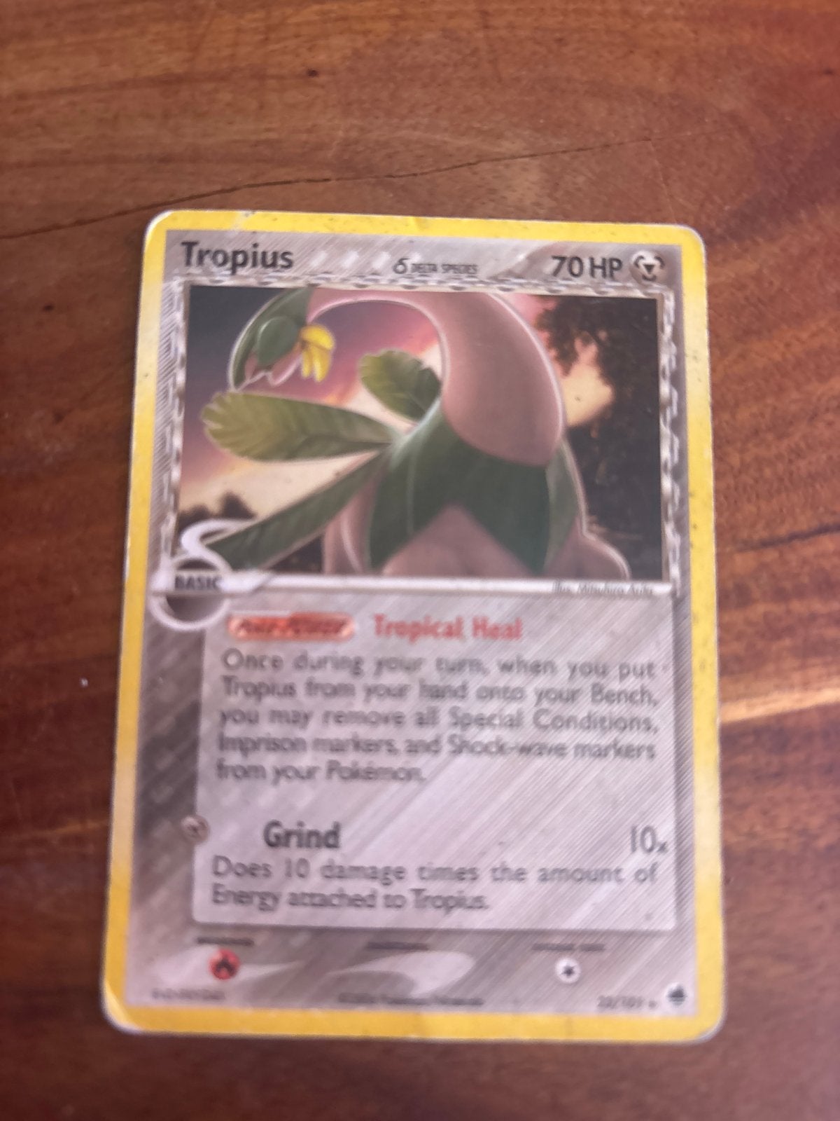 Tropius Pokémon Kaart (EX Sandstorm), Ophalen of Verzenden, Gebruikt, Losse kaart