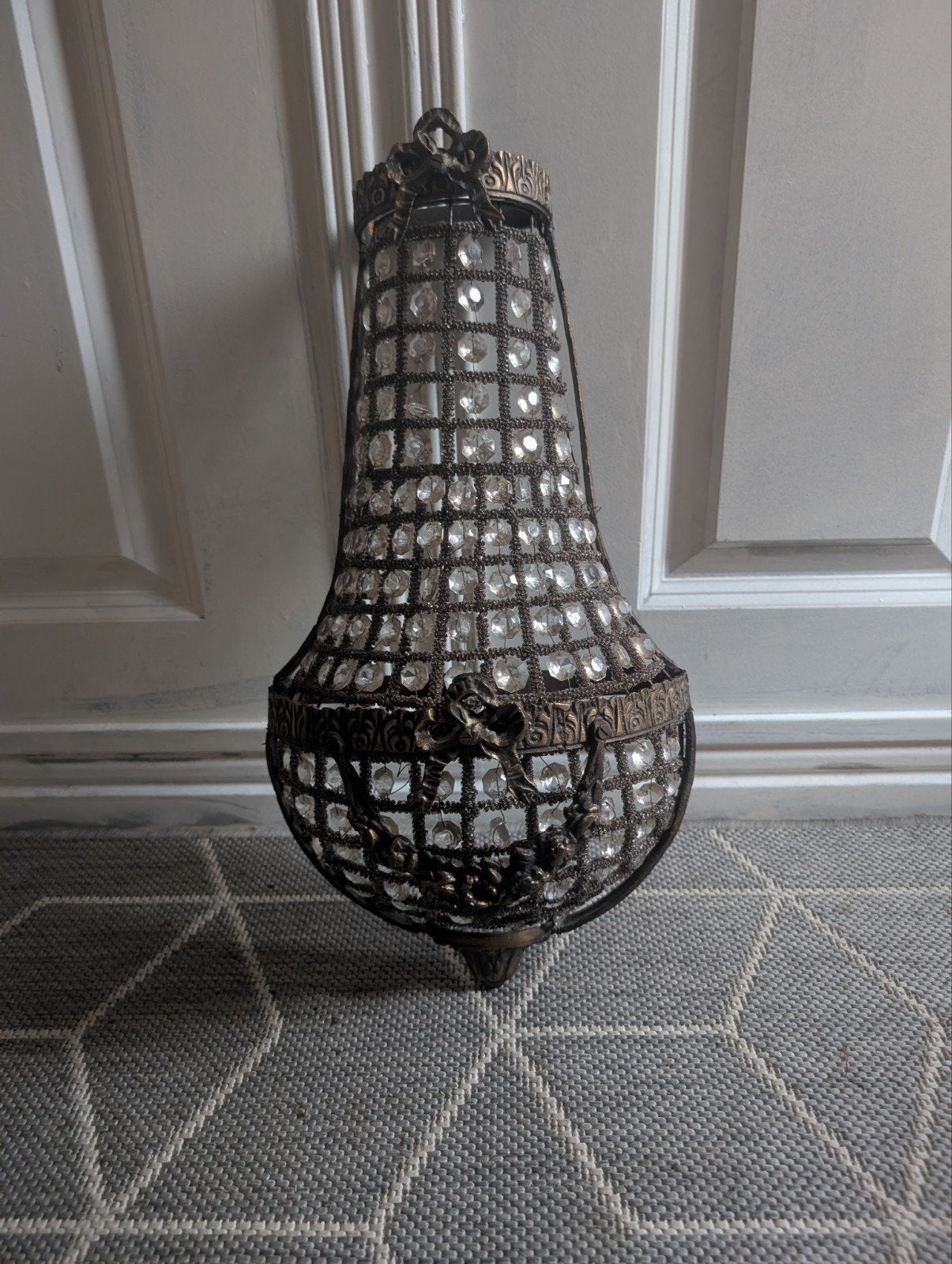 kleine Franse Montgolfière lamp – kristal & messing/bronze –, Ophalen