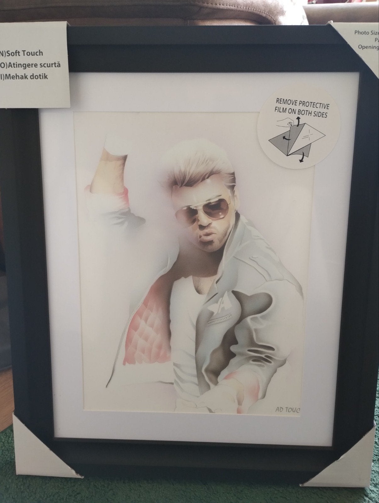 George Michael ingelijste print - Nieuwstaat, 50 – 75, Minder dan 50 cm, Oorspronkelijke maker, Nieuw
