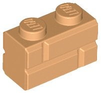 Lego Castle Stenen 5x 1x2 Met Steen Patroon Medium Nougat, Kinderen en Baby's, Speelgoed | Duplo en Lego, Lego, Nieuw, Ophalen of Verzenden