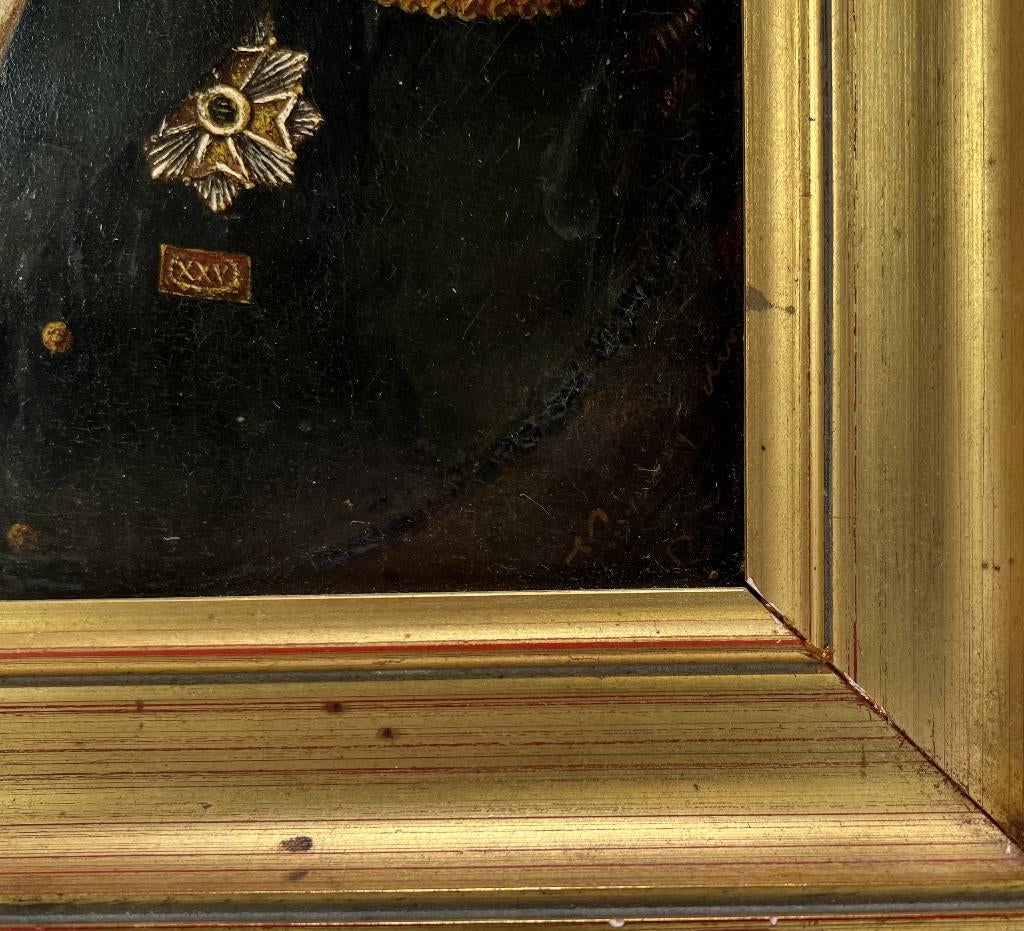 294. Olieverfschilderij - portret Willem III, 19e eeuw, Antiek en Kunst, Kunst | Schilderijen | Klassiek, Ophalen of Verzenden