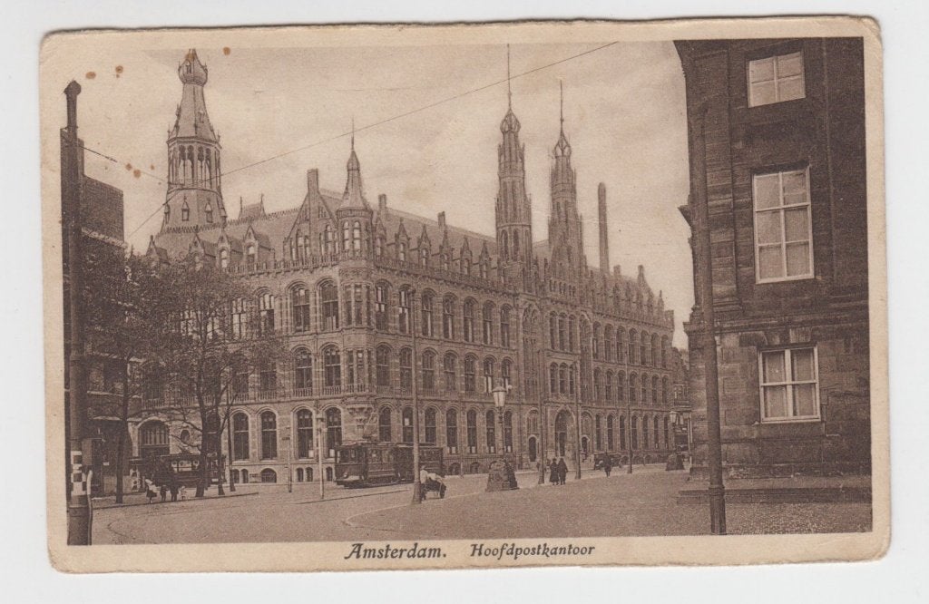 004 Amsterdam 1934 Tram Handkar Hoofdpostk. Verzonden Dokkum, Verzenden, 1920 tot 1940, Gelopen, Noord-Holland