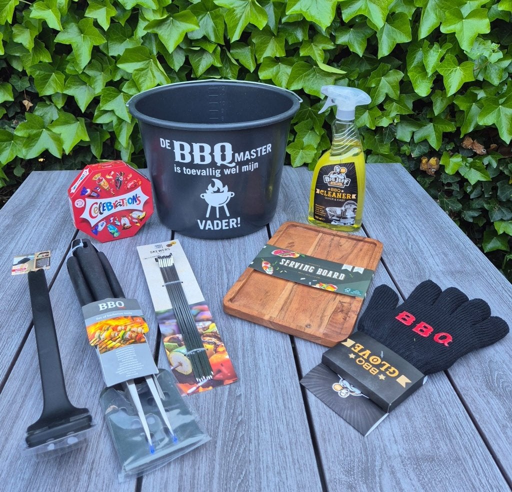 Vaderdag emmer gevuld "De BBQ master is ..... mijn vader", Huis en Inrichting, Emmers, Ophalen of Verzenden, Nieuw, Kunststof