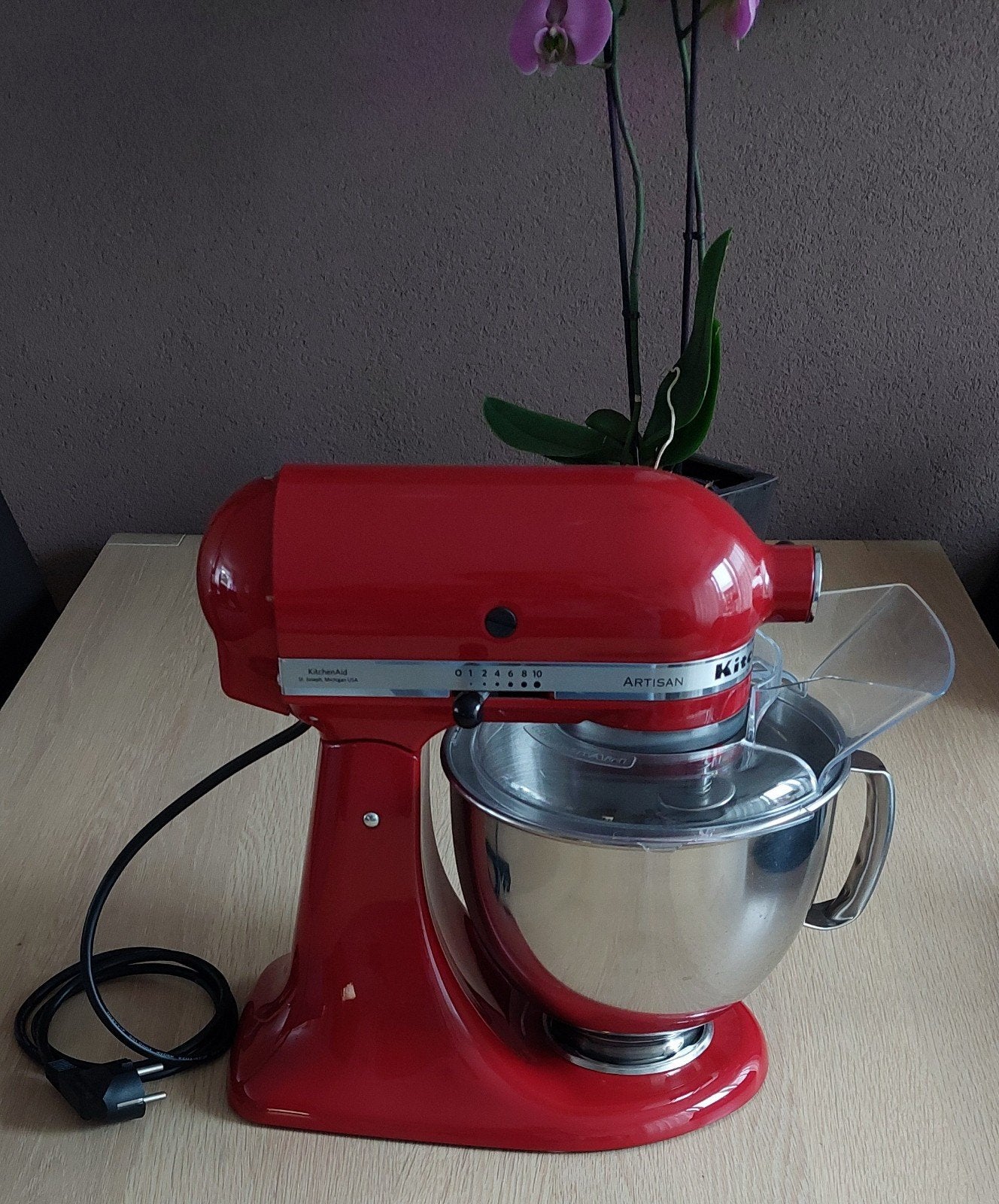 KitchenAid Artisan keukenmachine keizerrood., 4 liter of meer, Ophalen of Verzenden, Zo goed als nieuw, 3 snelheden of meer