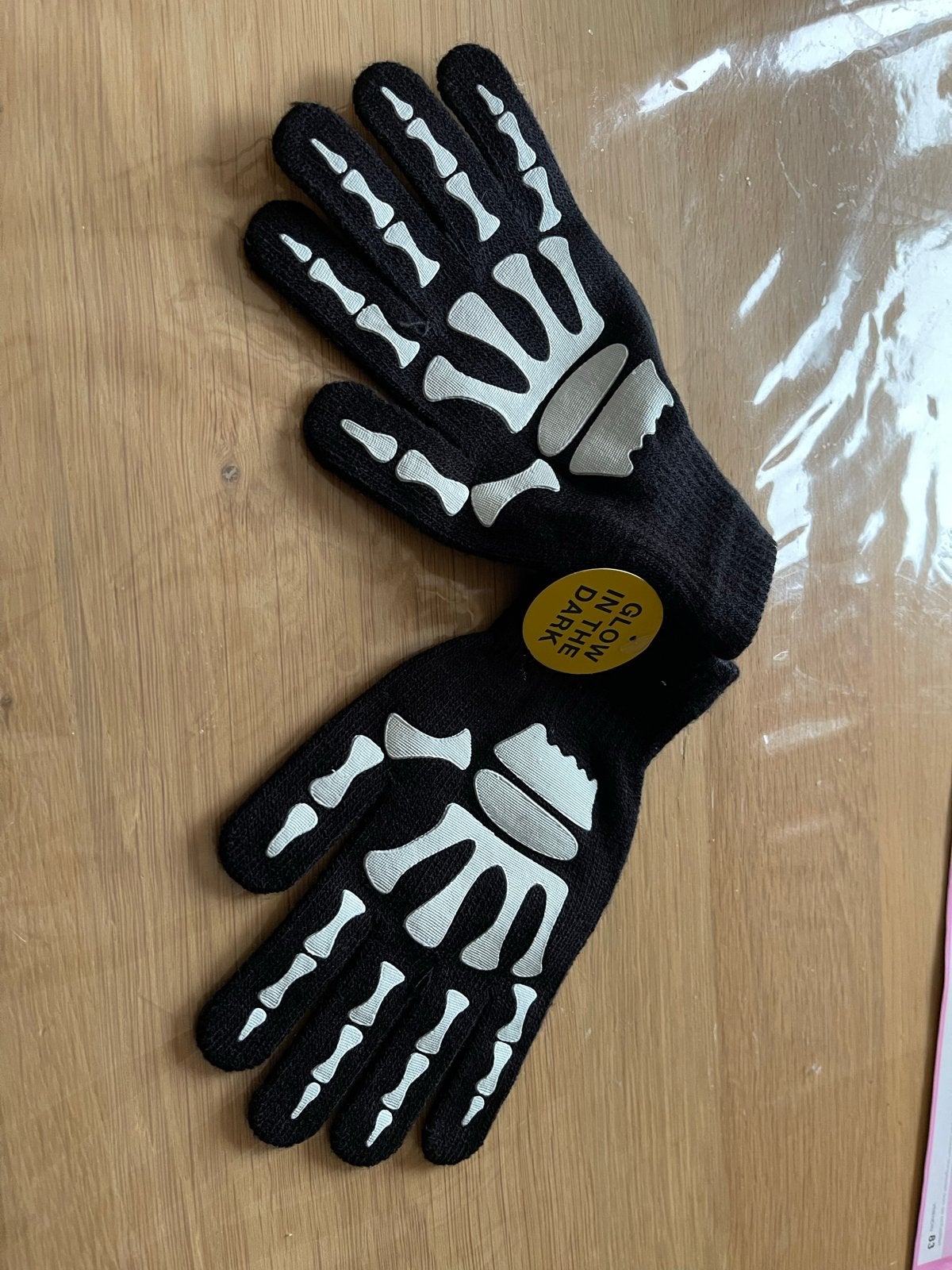 Glow in the Dark Skelet Handschoenen, Ophalen of Verzenden, Nieuw, Handschoenen