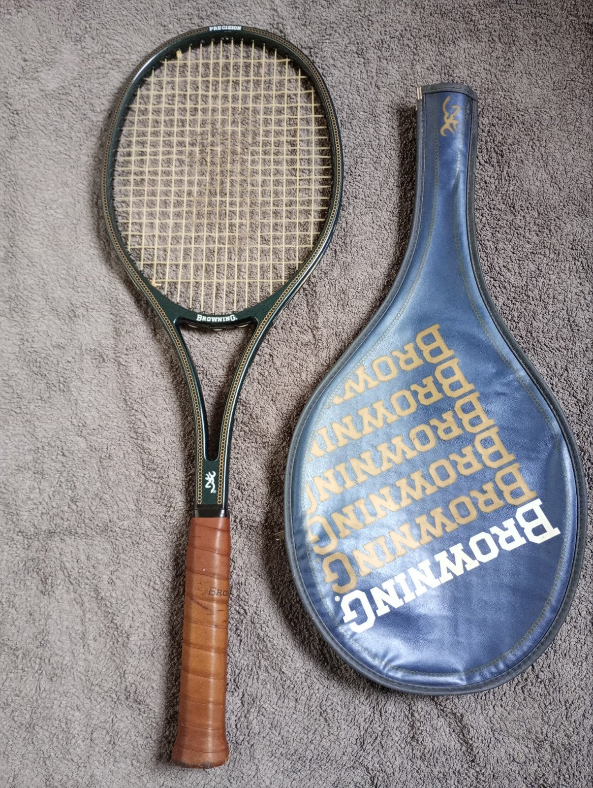 Vintage Browning Tennisracket Precision Graphite, Sport en Fitness, Tennis, Ophalen of Verzenden, Zo goed als nieuw, Racket