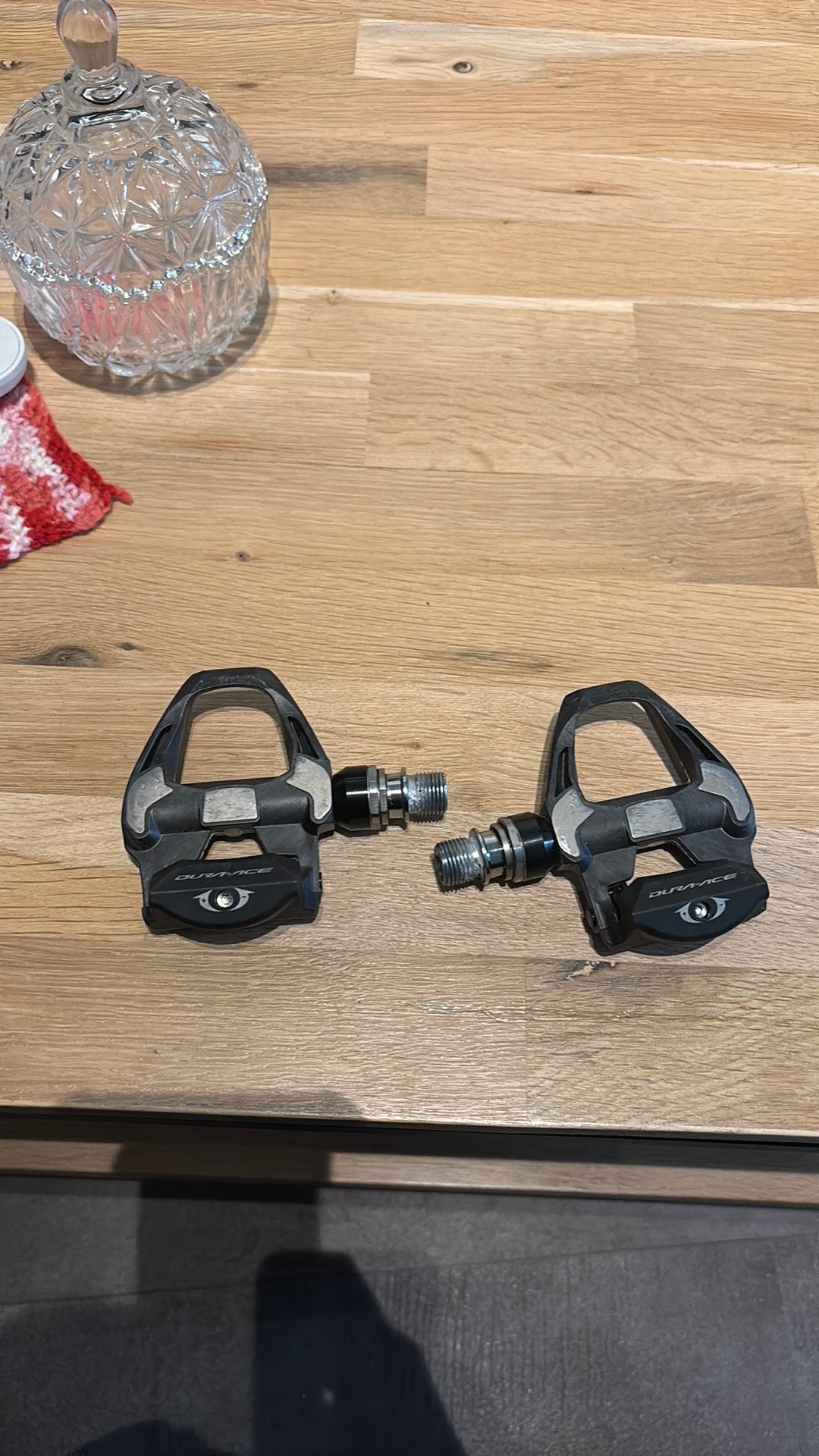 Shimano dura ace pedalen 4mm bredere as, Crankstel of Pedalen, Gravelbike, Ophalen of Verzenden, Zo goed als nieuw