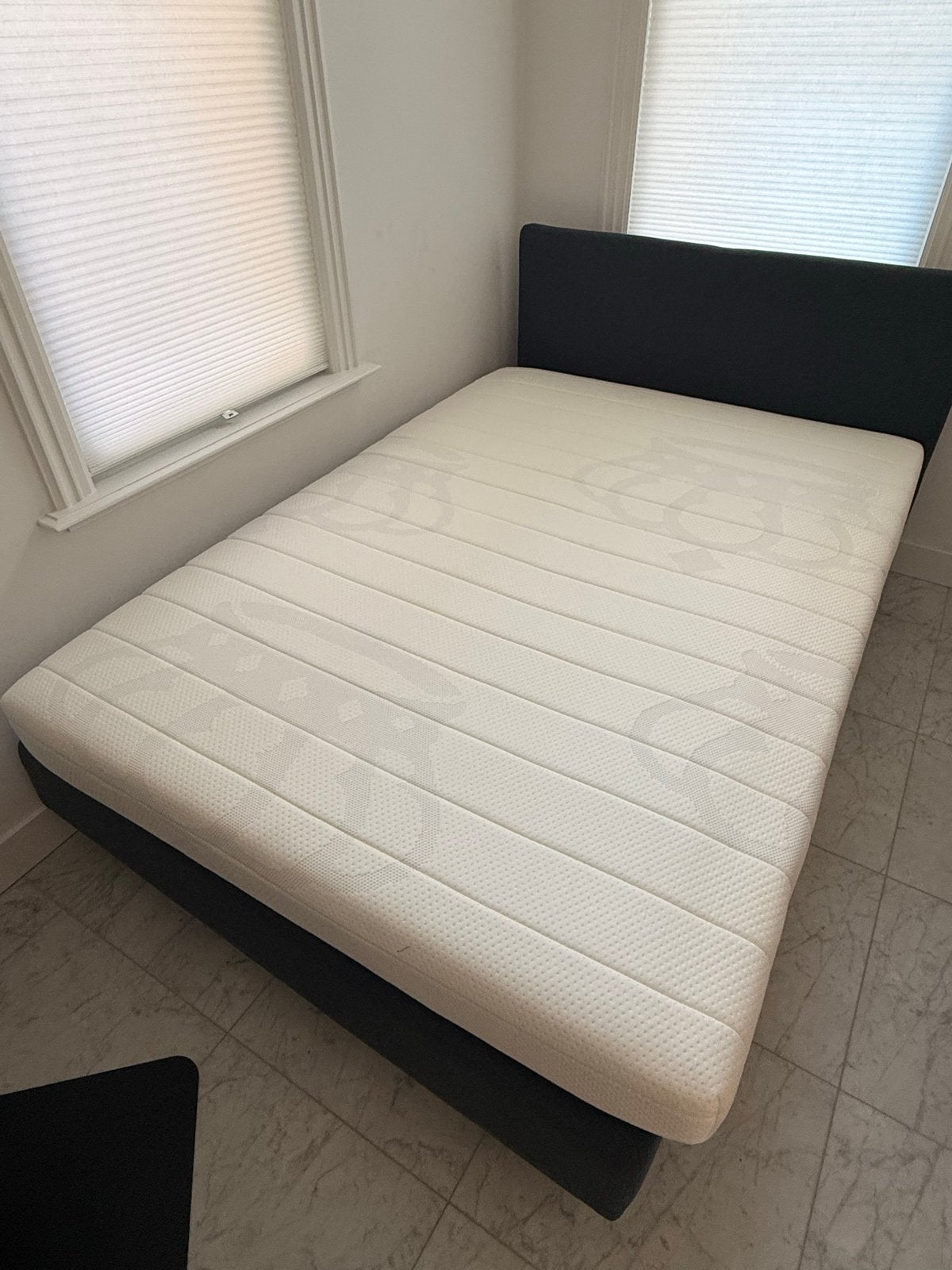 Auping Original Boxspring 140x200 met Inizio matras, Ophalen, Blauw, 140 cm, Zo goed als nieuw