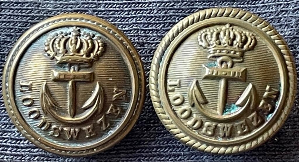 loodswezen knoop uniform origineel uniformknopen, Verzenden, Gebruikt, Motorboot, Gebruiksvoorwerp