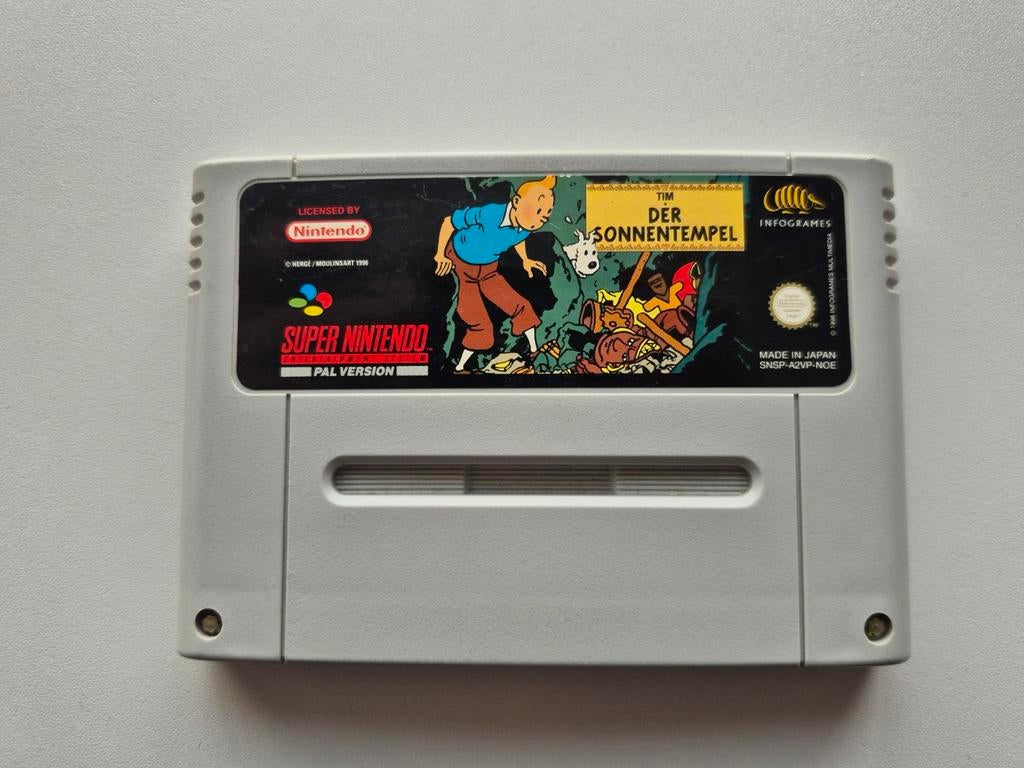 Kuifje: De Zonnetempel - Super Nintendo SNES PAL, Spelcomputers en Games, Games | Nintendo Super NES, Avontuur en Actie, Gebruikt