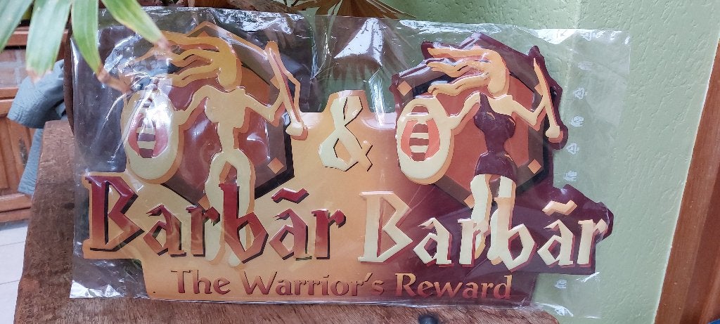 Metalen reclamebord Barbar bier (in originele verpakking), Verzamelen, Ophalen of Verzenden, Nieuw, Reclamebord, Plaat of Schild
